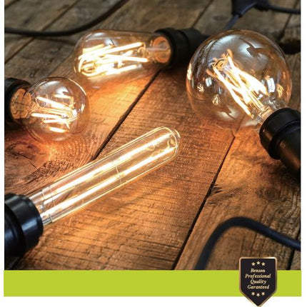 Benson Retro LED Filament Globe – G125 – 4W – E27 – Amber – Dimbaar