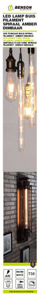 Benson Dimbare Retro LED Filament Buis – T30 – 4W – E27 – Amber/Koper