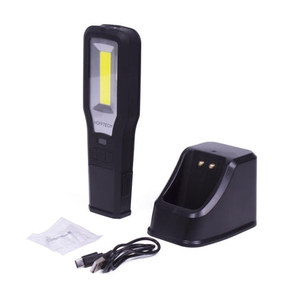 Hofftech COB Oplaadbare Looplamp - 550/250 Lumen - Met Dockingstation