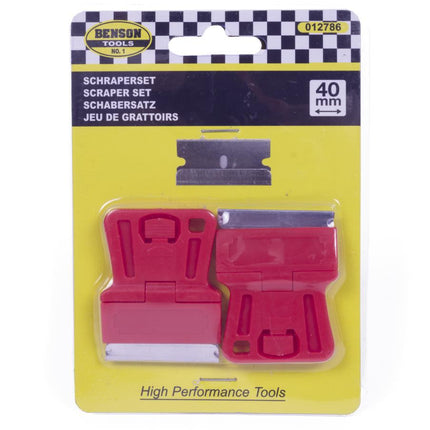 Benson Verfschraper-set 2-delig - 40 mm - Rood