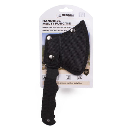 Benson Multifunctionele Handbijl - 23,5 cm - Roestbestendig - Inclusief Paracord & Beschermkap