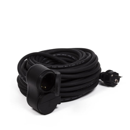 Benson Rubber Verlengsnoer – 10 meter – 2-voudig – RA – IP44 – 3680W