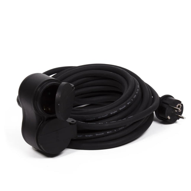 Benson Rubber Verlengsnoer – 20 meter – 2-voudig – RA – IP44 – 3680W