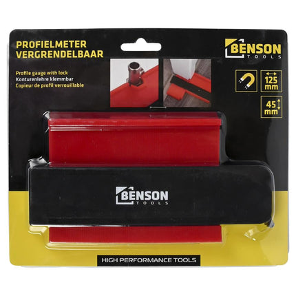 Benson Vergrendelbare Profielmeter 125 mm - Magnetisch - Kunststof