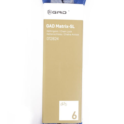 GAD Kettingslot 110 cm - 7 mm - Gehard Staal - Blauw - SuperSafe Cilinder - Security Level 6