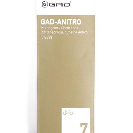 GAD Anitro Kettingslot - 8 mm x 1100 mm - Gehard Staal - Blauw - SuperSafe Cilinder