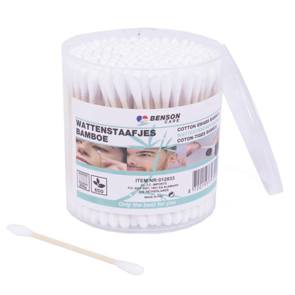 Benson Bamboe Wattenstaafjes – 100% Biologisch Afbreekbaar – 200 Stuks