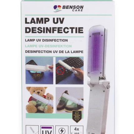 Benson UV-C Desinfectielamp – Handheld – Doodt 99.9% van Bacteriën & Virussen