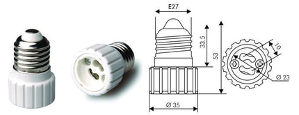 Benson Verloopfitting – E14 naar GU10 – Hittebestendig & Stevig
