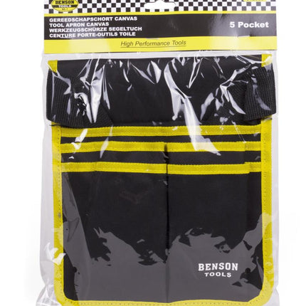 Benson Gereedschapsschort met Riem - Canvas - 5 Vakken - 26 x 23 cm
