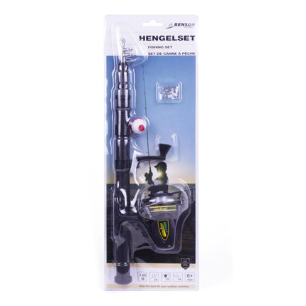 Benson Telescopische Hengelset - 165 cm - Compleet met Molen en Accessoires