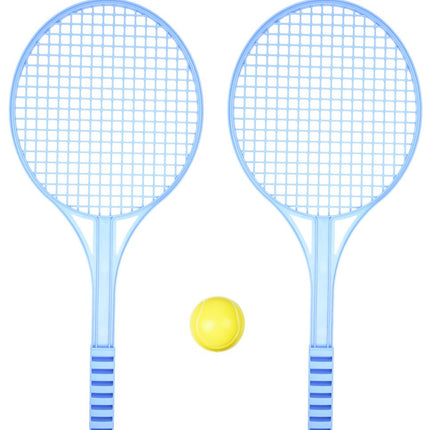 Benson Tennis Set - 3-Delig - Met Softbal - Blauw/Geel