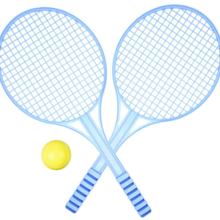 Benson Tennisset - 3-Delig - Voor 2 Personen - Blauw/Geel