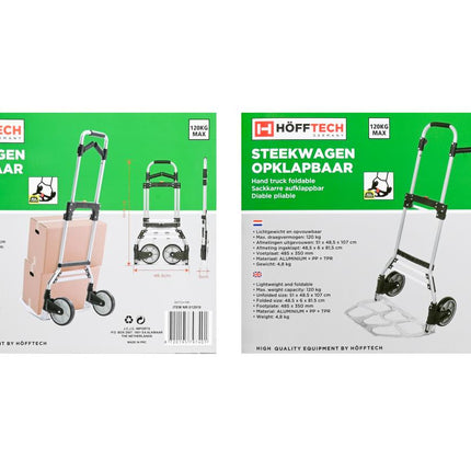 Hofftech Opklapbare Steekwagen 120 kg - Aluminium - Professioneel