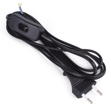 Benson Stroomsnoer met Schakelaar – Zwart – 2 meter – CE & VDE