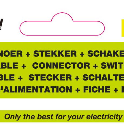 Benson Stroomsnoer met Schakelaar – Zwart – 2 meter – CE & VDE
