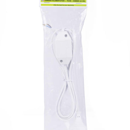 Benson Stroomsnoer met Vloerdimmer – Wit – 2 meter – LED Geschikt