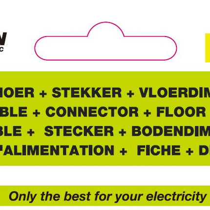 Benson Stroomsnoer met Vloerdimmer – Wit – 2 meter – LED Geschikt