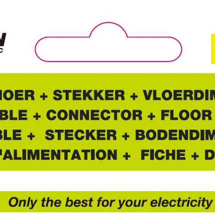 Benson Stroomsnoer met Vloerdimmer – Zwart – 2 meter – LED Geschikt