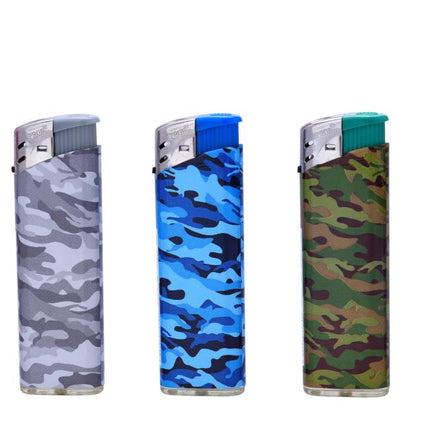 Prof Wegwerpaanstekers Camouflage - 50 Stuks - Vaste Vlamhoogte
