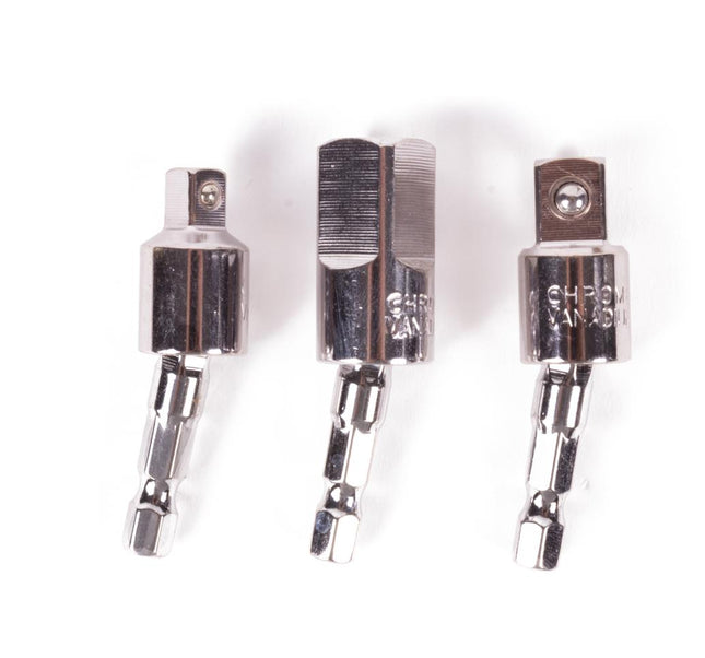 Benson Flexibele Dopadapter Set - 3-delig - 1/4", 3/8" & 1/2" - Voor Boormachine