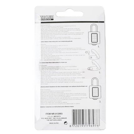 Stahlex Cijferhangslot – 50 mm – Quick Reset – Staal – 4-Cijferige Combinatie
