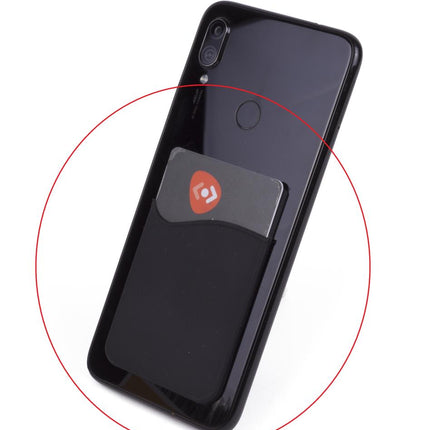 Benson Siliconen Pasjeshouder voor Telefoon - Zelfklevend - 3M Tape - Zwart