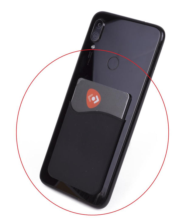 Benson Siliconen Pasjeshouder voor Telefoon - Zelfklevend - 3M Tape - Zwart
