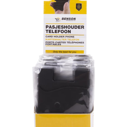 Benson Siliconen Pasjeshouder voor Telefoon - Zelfklevend - 3M Tape - Zwart