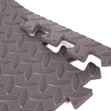 Benson Puzzelmat - Foam Vloertegels - 4-Delig - 60 x 60 cm - Antraciet Grijs
