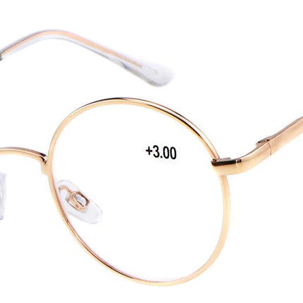 Benson Leesbril Rond Metaal – Goud – Vintage Unisex – 12-delig Display