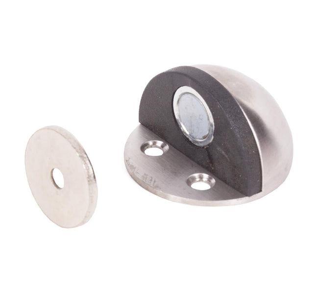 Benson Magnetische Deurstopper - Geborsteld RVS - Ø 45 x 26 mm - Inclusief Bevestiging