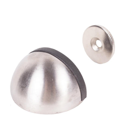 Benson Magnetische Deurstopper - Geborsteld RVS - Ø 45 x 26 mm - Inclusief Bevestiging