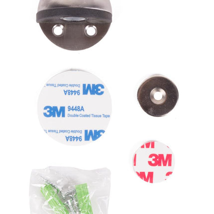 Benson Magnetische Deurstopper - Geborsteld RVS - Ø 45 x 26 mm - Inclusief Bevestiging
