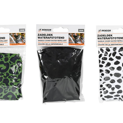 Benson Waterafstotend Zadeldek - Stevig Polyester - Elastische Band - Mix van 3 Designs