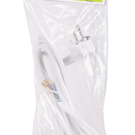Benson Aansluitsnoer met Randaarde – 3 meter – 3x1.0 mm² – Wit