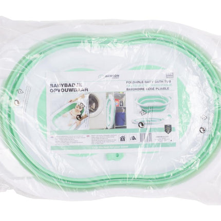 Benson Opvouwbaar Babybadje - Antislip - 70 x 46,5 cm - Groen/Wit