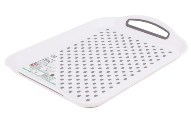 Benson Antislip Dienblad - 40,5 x 28,5 cm - Wit/Grijs - Hittebestendig