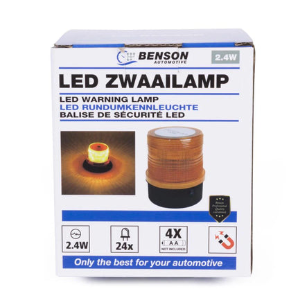 Benson LED Zwaailamp - Oranje - Magneetbevestiging - Op Batterijen