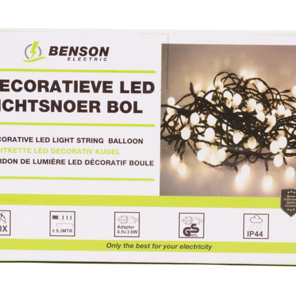 Benson LED Lichtsnoer Cherry Balls – 100 Gekleurde LED's – 9,3 Meter – IP44