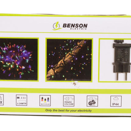 Benson LED Lichtsnoer Diamant – 200 Gekleurde LED's – 24 Meter – Timer & Dimmer
