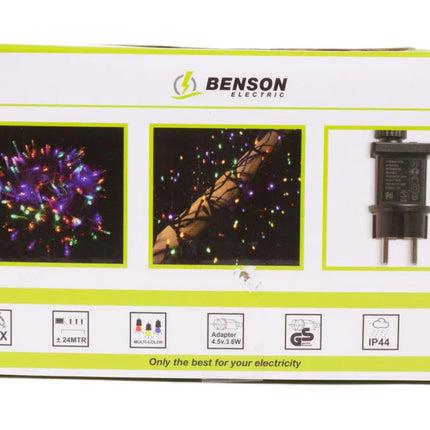 Benson LED Lichtsnoer Diamant – 200 Gekleurde LEDs – 24 Meter – Timer & Dimmer