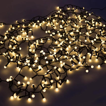 Benson LED Lichtsnoer – 400 Warm Witte LEDs – 14,5 Meter – Kersvormige Bollen