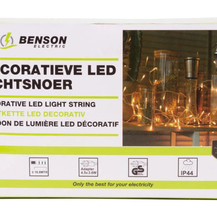 Benson LED Deco Lichtsnoer – 240 Micro LEDs – 16,8 Meter – Warm Wit