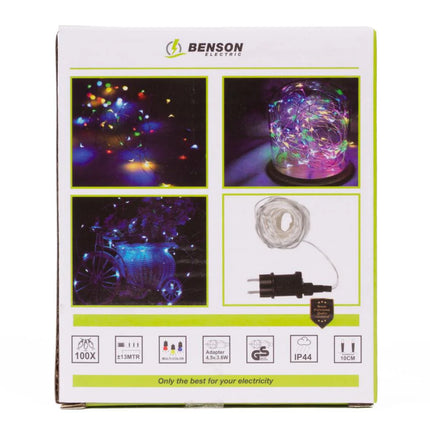 Benson Kleurrijke LED-Lichtslang – 100 LEDs – 13 Meter – IP44
