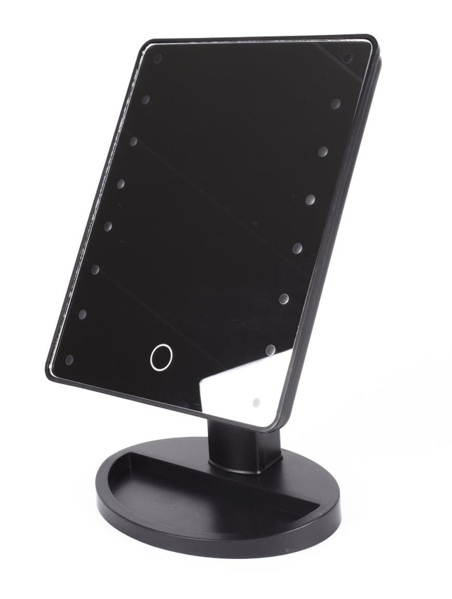 Benson Make-up Spiegel – LED Touch – Dimbare Verlichting – 16 LEDs – Zwart
