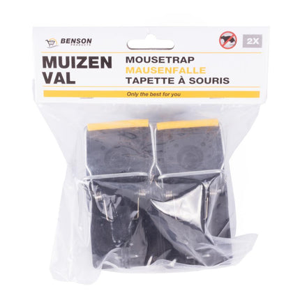 Benson Plastic Muizenvallen - Set van 2 - 9.7 cm - Ongediertebestrijding