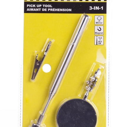 Benson 3-in-1 Pick-up Tool - Telescopisch - Magneet, Spiegel & Klem
