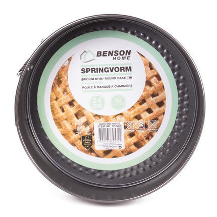 Benson Springvorm - Ø 24 cm - Antiaanbaklaag - PTFE-vrij - Zwart