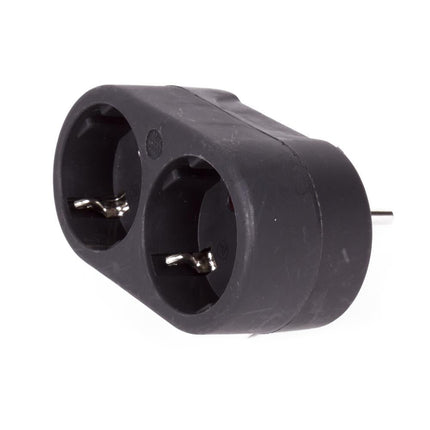Benson Horizontale Stopcontactsplitter – 2-weg – met Randaarde & Kinderbeveiliging – Zwart